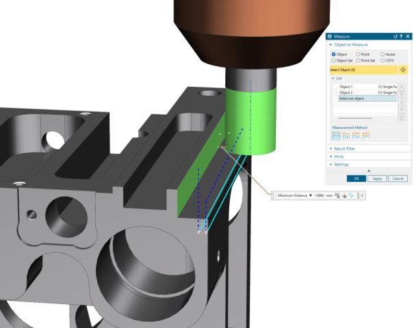 The Distance Measure with Pick on Path allows distance measuringwith Pick on Path when using Measure dialog.