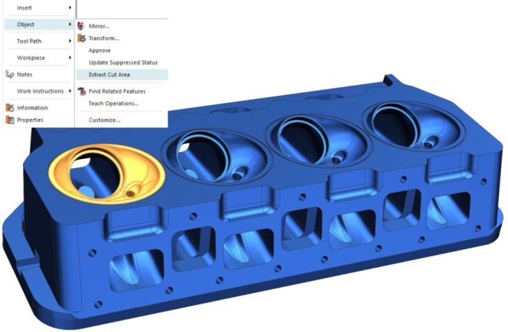 Extract Operation Cut Area enables easier reuse of selected geometry for other operations