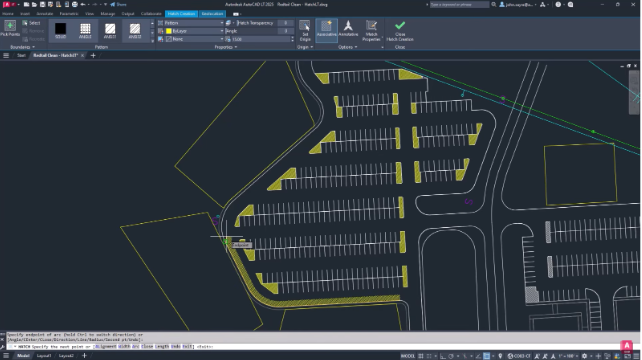 Create a Hatch section along the path on Autocad LT 2025