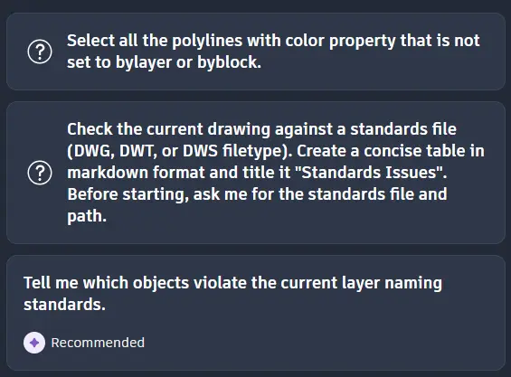 Autodesk Assistant with AI-powered suggestions
