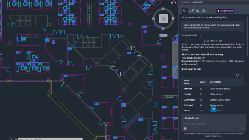 A smarter contextual AI experience in AutoCAD 2027.1